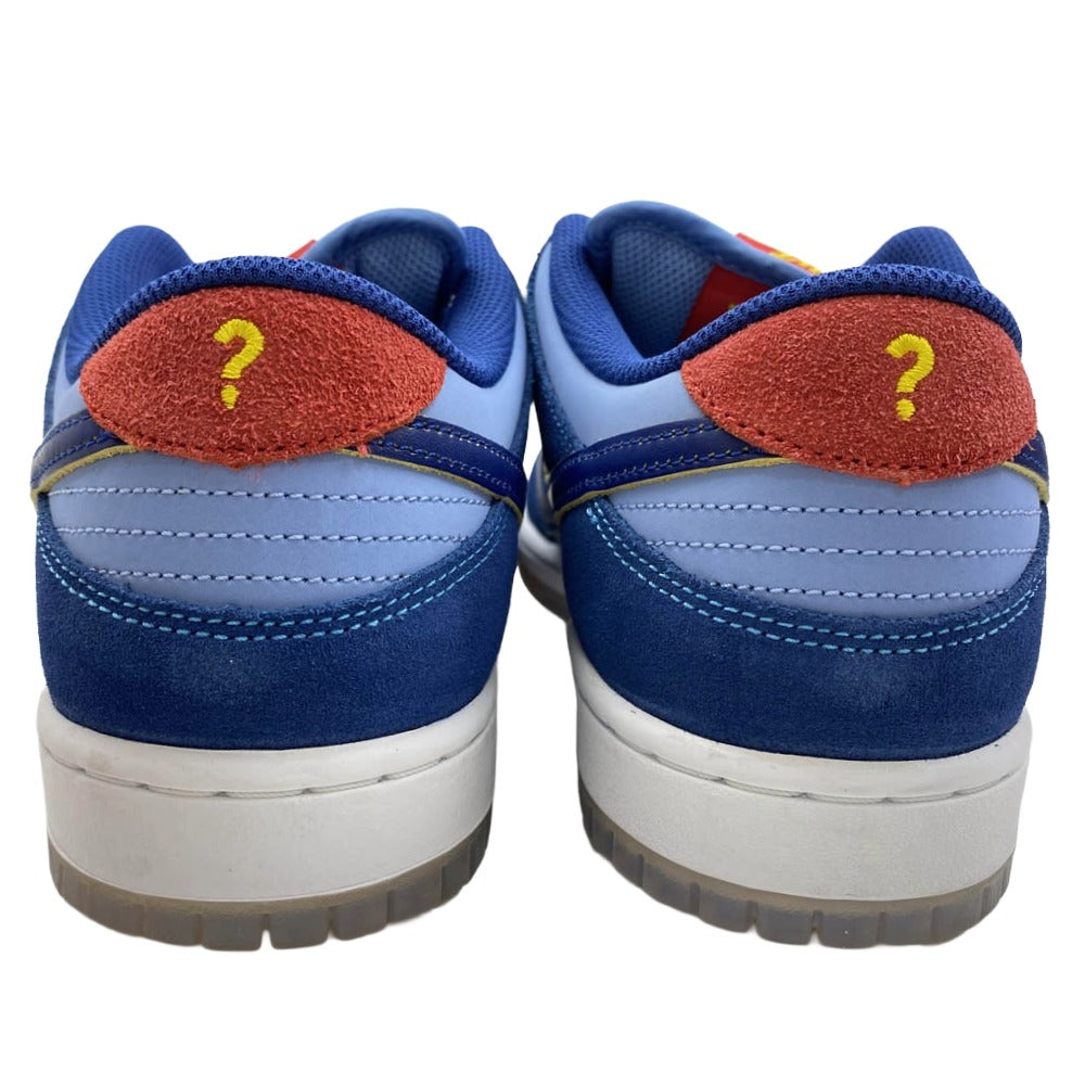 NIKE ナイキ DX5549-400 × Why So Sad? SB Dunk Low【フェイクバスターズ鑑定済】 Coastal Blue Speed Yellow-University Red ワイ ソー サッド? SB ダンクロー コースタルブルー スピードイエロー ユニバーシティレッド スニーカー ブルー系 27cm【美品】【中古】