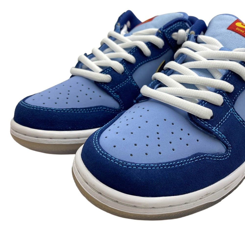 NIKE ナイキ DX5549-400 × Why So Sad? SB Dunk Low【フェイクバスターズ鑑定済】 Coastal Blue Speed Yellow-University Red ワイ ソー サッド? SB ダンクロー コースタルブルー スピードイエロー ユニバーシティレッド スニーカー ブルー系 27cm【美品】【中古】
