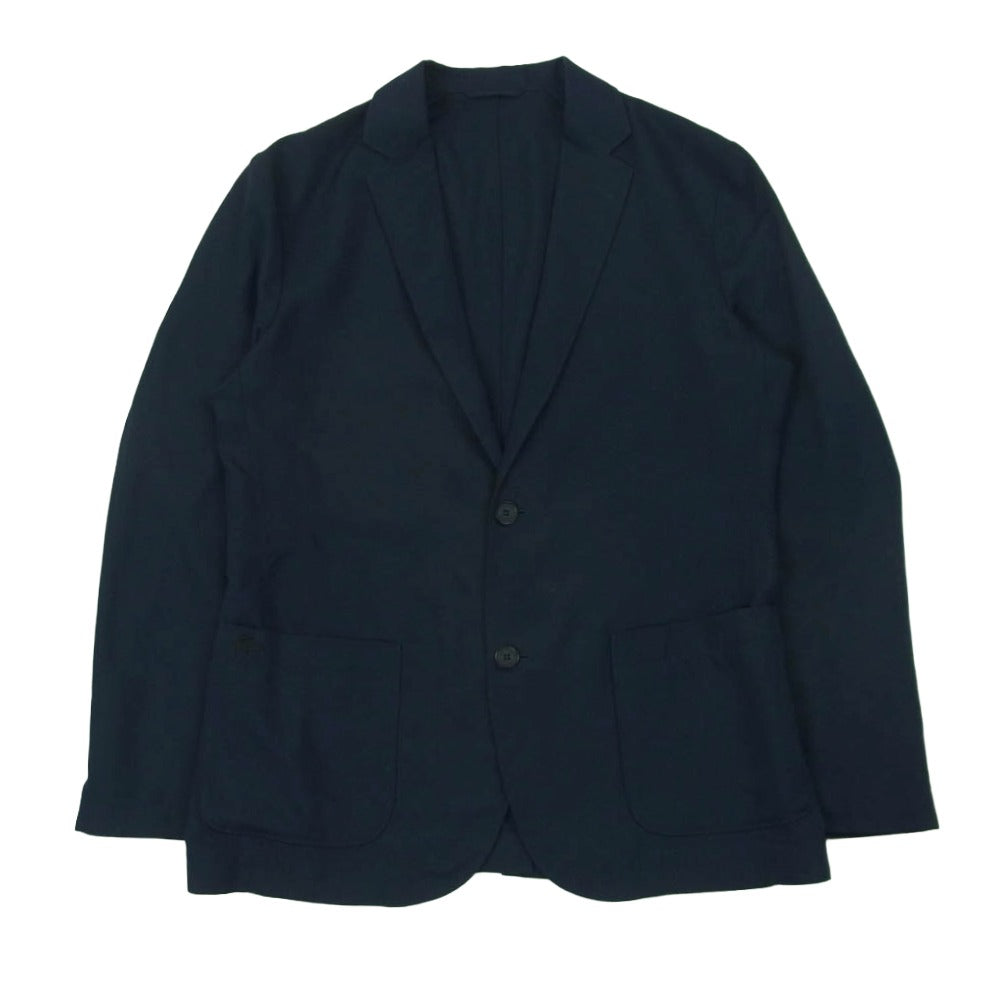 LACOSTE ラコステ VH733EL ロゴ刺繍 テーラード ジャケット ポリエステル 中国製 ネイビー系 M 50【中古】