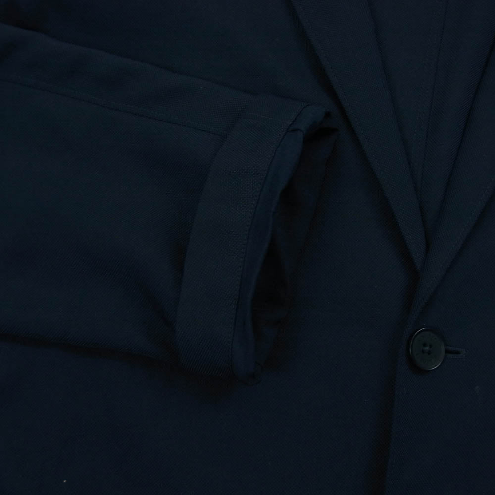 LACOSTE ラコステ VH733EL ロゴ刺繍 テーラード ジャケット ポリエステル 中国製 ネイビー系 M 50【中古】