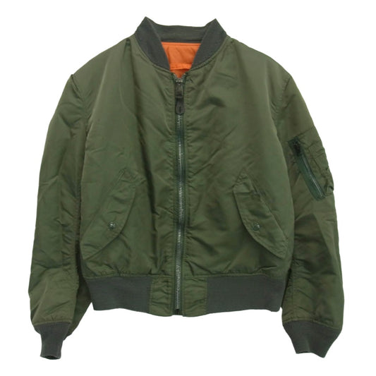 ALPHA アルファ MIL-J-82790J USA製 MA-1 フライト ジャケット カーキ系 M【中古】