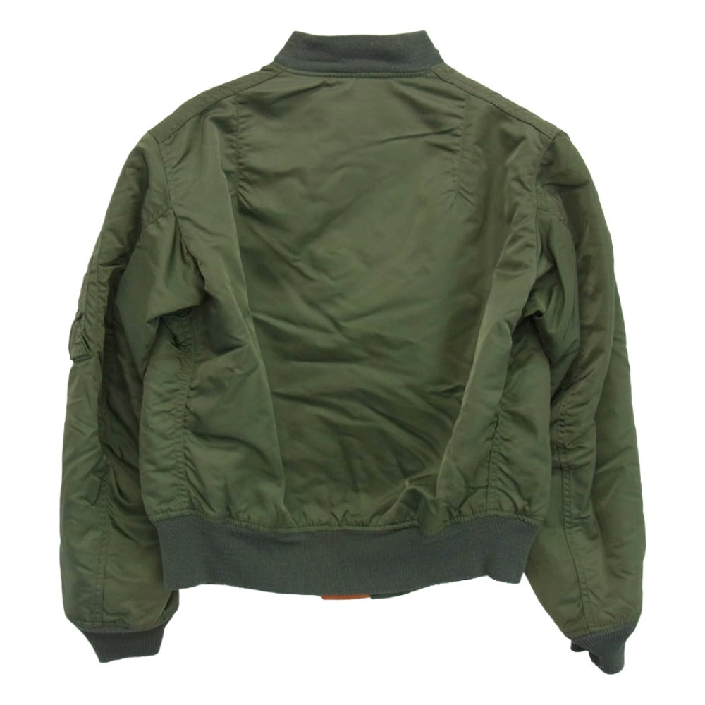 ALPHA アルファ MIL-J-82790J USA製 MA-1 フライト ジャケット カーキ系 M【中古】