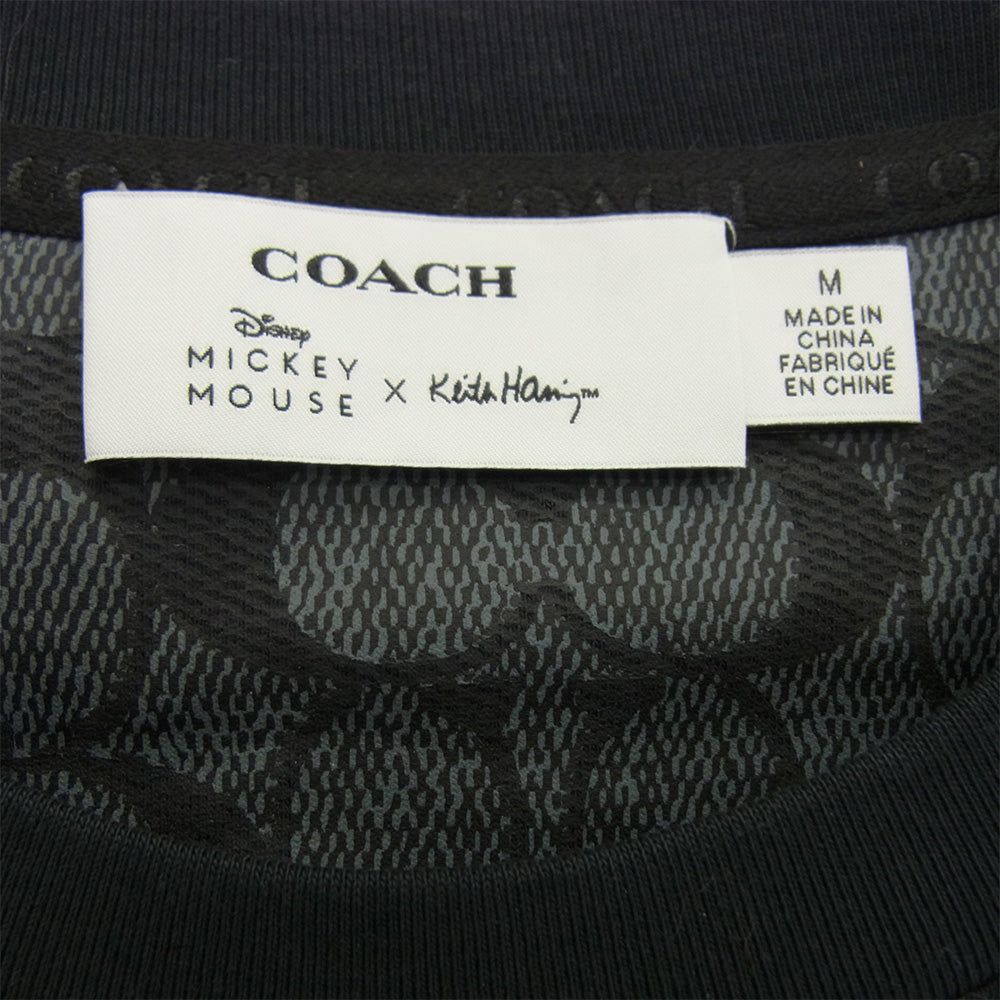 COACH コーチ mickey mouse Keith Haring ミッキー マウス X キース・ヘリング 半袖 Tシャツ ブラック系 M【中古】