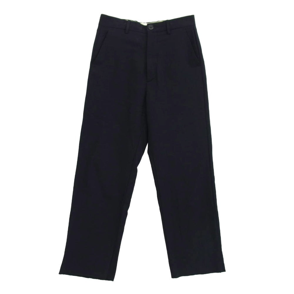 MARNI マルニ トロピカル ウール パンツ スラックス ネイビー ブラック系 44【中古】
