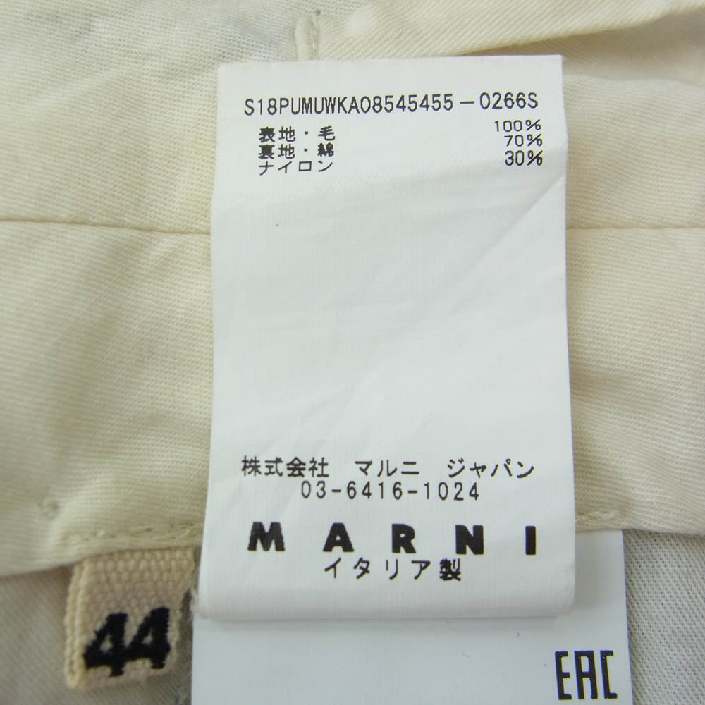 MARNI マルニ トロピカル ウール パンツ スラックス ネイビー ブラック系 44【中古】