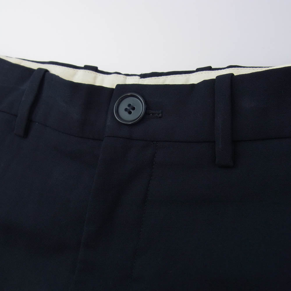 MARNI マルニ トロピカル ウール パンツ スラックス ネイビー ブラック系 44【中古】