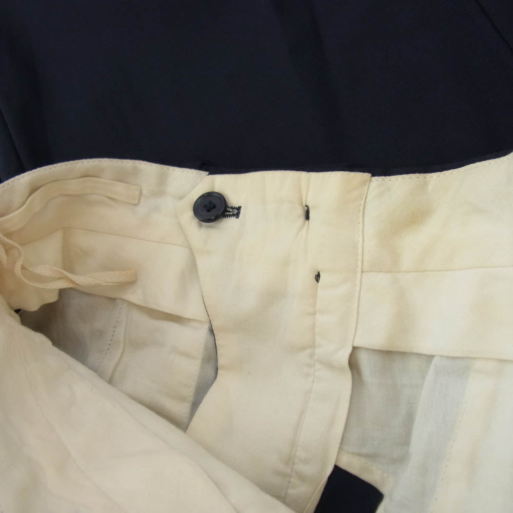 MARNI マルニ トロピカル ウール パンツ スラックス ネイビー ブラック系 44【中古】