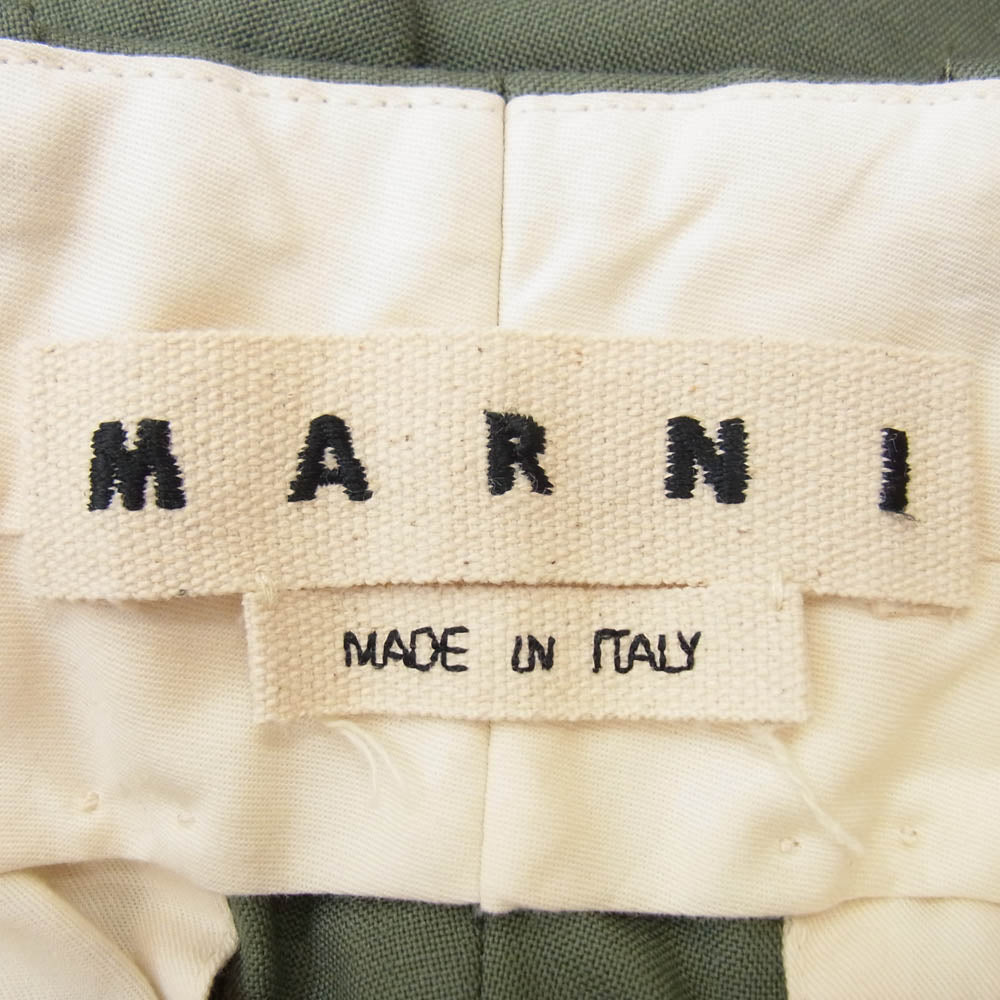 MARNI マルニ 189SS M05KA0085/S18PUMUWKA08545455 トロピカル ウール パンツ スラックス モスグリーン系 44【中古】