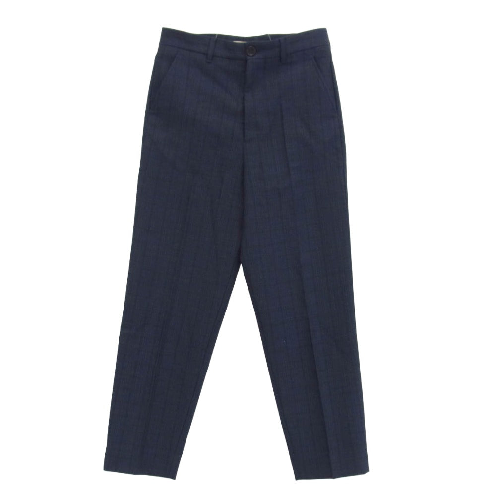 MARNI マルニ 18AW PUMU0001A0 TAILORED FLAT-FRONT PANTS テイラード フラット フロント パンツ ネイビー系 42【中古】
