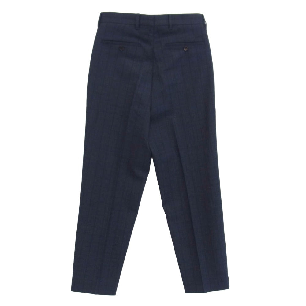 MARNI マルニ 18AW PUMU0001A0 TAILORED FLAT-FRONT PANTS テイラード フラット フロント パンツ ネイビー系 42【中古】
