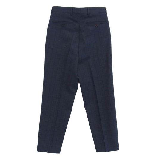 MARNI マルニ 18AW PUMU0001A0 TAILORED FLAT-FRONT PANTS テイラード フラット フロント パンツ ネイビー系 42【中古】