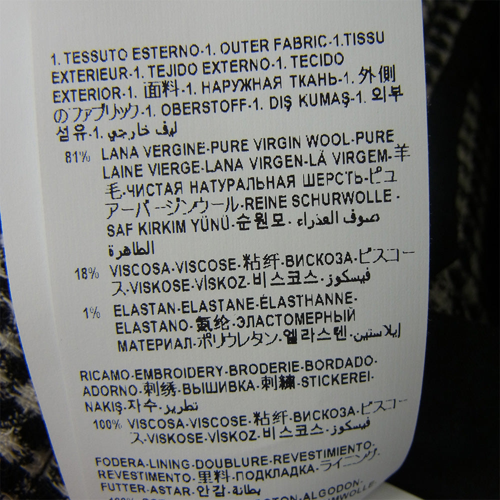 VERSACE ヴェルサーチ plaid virgin wool blend pants チェック パンツ ブラック系 M【中古】