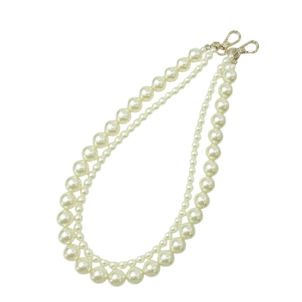 シモーネ ロシャ STRAP2-M Pearl Strap パール ストラップ チェーン ホワイト系 シルバー系 OS【中古】