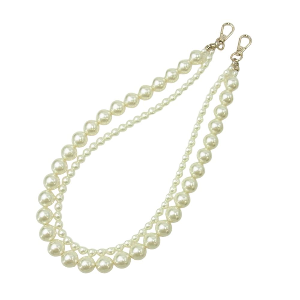 シモーネ ロシャ STRAP2-M Pearl Strap パール ストラップ チェーン ホワイト系 シルバー系 OS【中古】