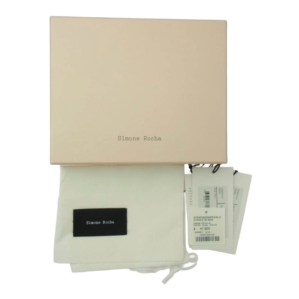 シモーネ ロシャ STRAP2-M Pearl Strap パール ストラップ チェーン ホワイト系 シルバー系 OS【中古】