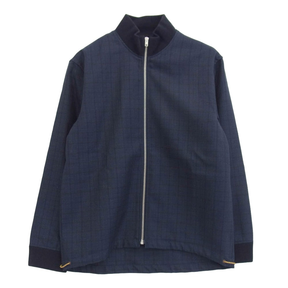 MARNI マルニ 18AW CUMU0005L0 SHADOW CHECK WOOL JACKET シャドウ ウール チェック ジャケット ネイビー系 44【中古】