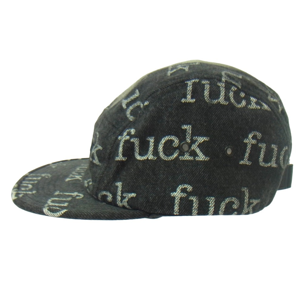 Supreme シュプリーム 13SS Fuck Denim Camp Cap デニム キャンプ キャップ ブラック系【中古】