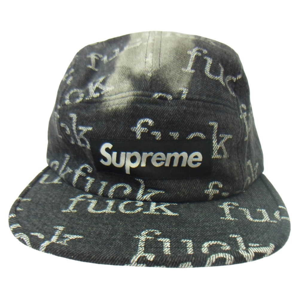 Supreme シュプリーム 13SS Fuck Denim Camp Cap デニム キャンプ キャップ ブラック系【中古】