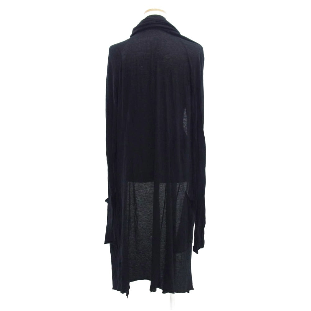 ルグランブルー CARDI/STL コットン カシミヤ ロング カーディガン ブラック系 2【中古】