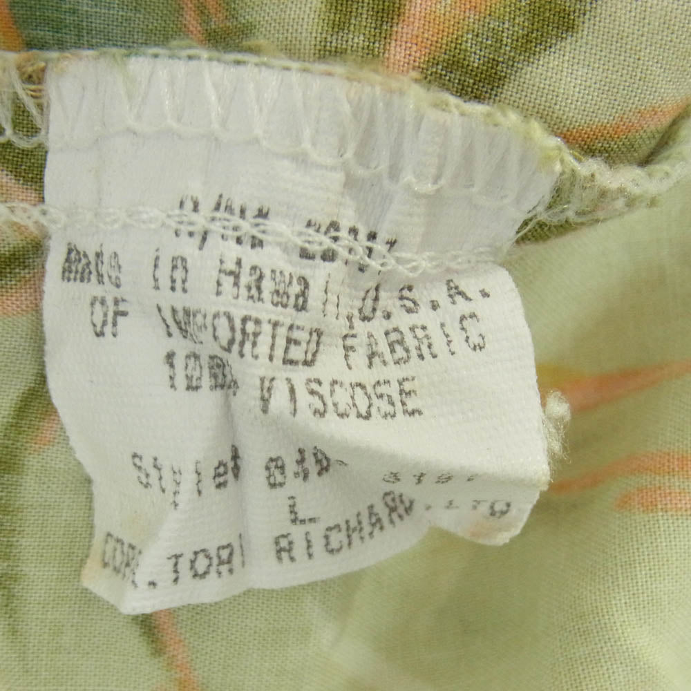 トリ リチャード USA製 アロハシャツ シャツ イエロー系 L【中古】