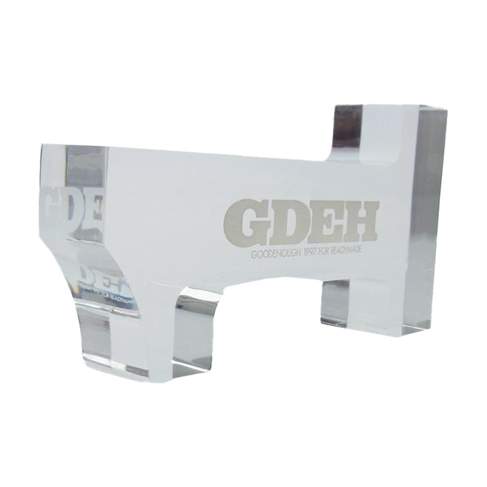 GOODENOUGH グッドイナフ archive 1997 FOR REDY MADE 限定 アーカイブ GDEH 1ロゴ アクリル オブジェ クリア系【美品】【中古】