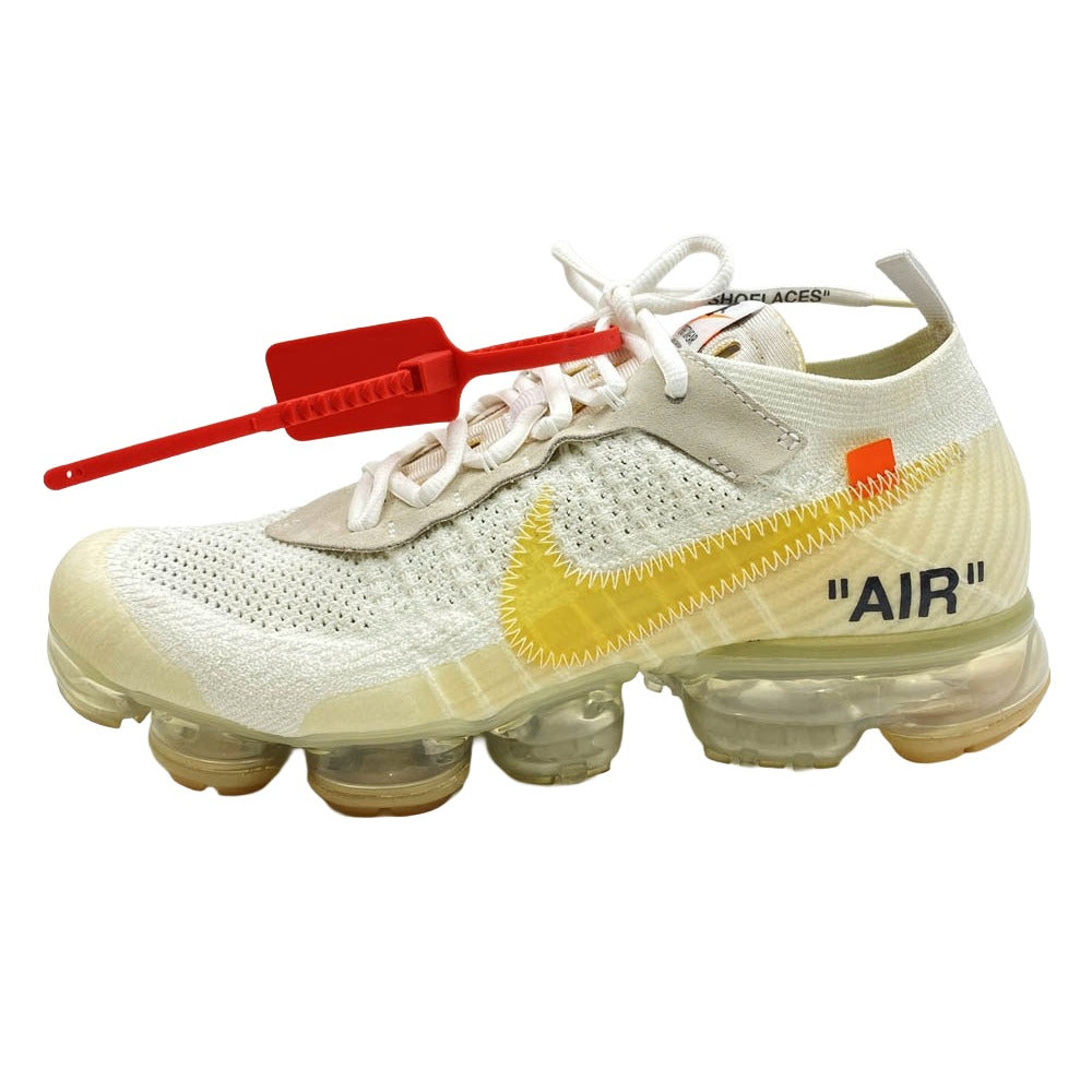 NIKE ナイキ AA3831-100 × Off-white Air Vapormax White【フェイクバスターズ鑑定済】 オフホワイト エアヴェイパーマックス ホワイト ローカット スニーカー オフホワイト系 ベージュ系 27cm【中古】