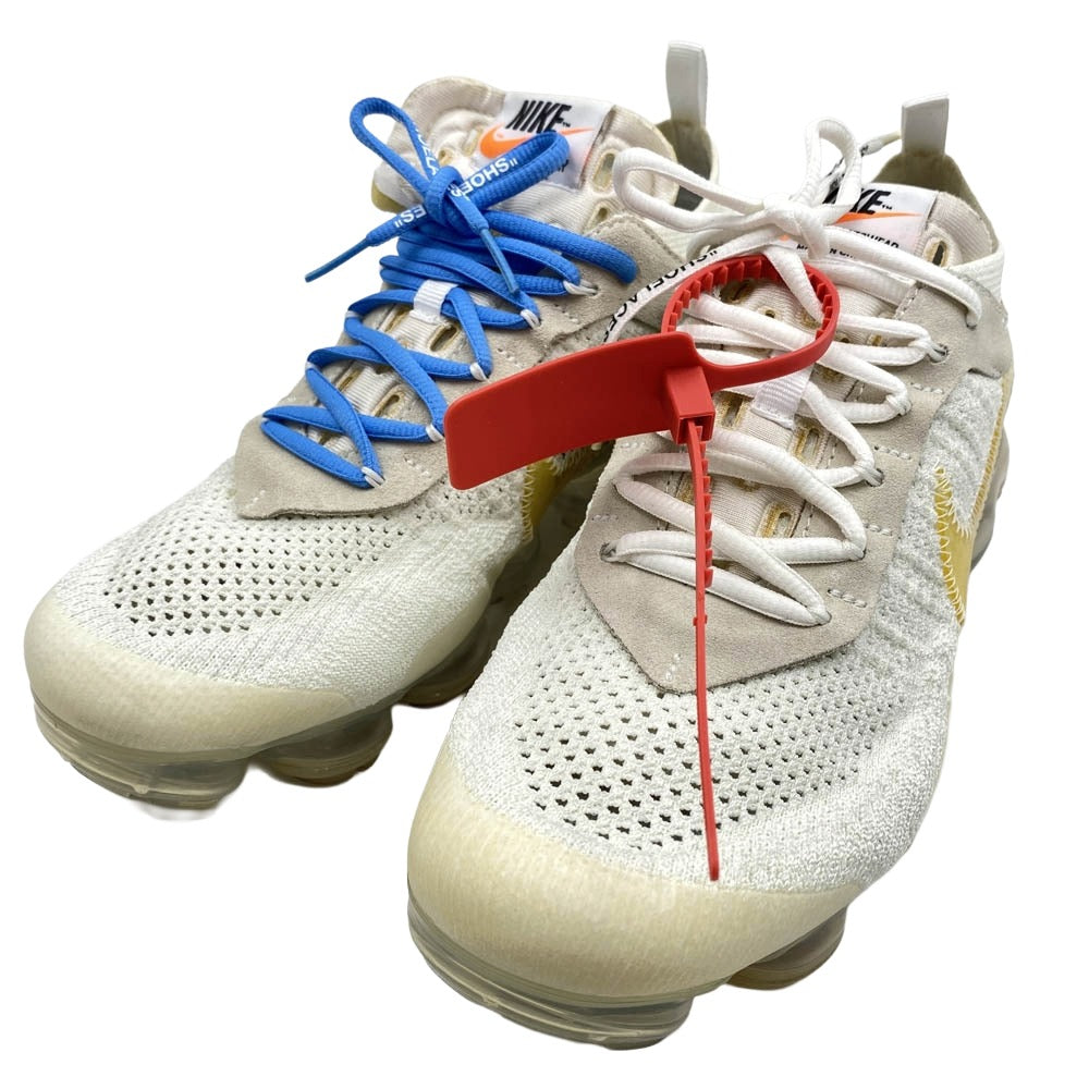 NIKE ナイキ AA3831-100 × Off-white Air Vapormax White【フェイクバスターズ鑑定済】 オフホワイト エアヴェイパーマックス ホワイト ローカット スニーカー オフホワイト系 ベージュ系 27cm【中古】