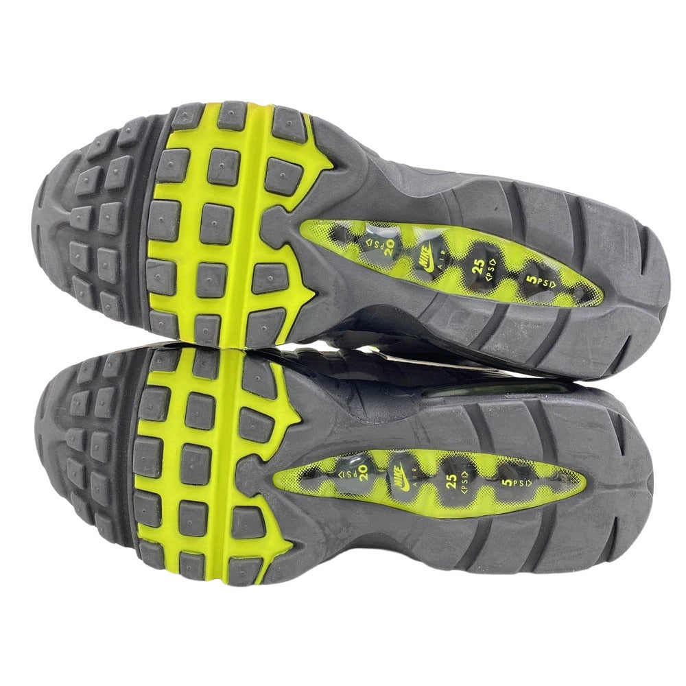 NIKE ナイキ 554970-071 Air Max 95 OG Yellow Gradation【フェイクバスターズ鑑定済】 エアマックス95 OG イエローグラデ ローカット スニーカー グレー系 27.5cm【中古】