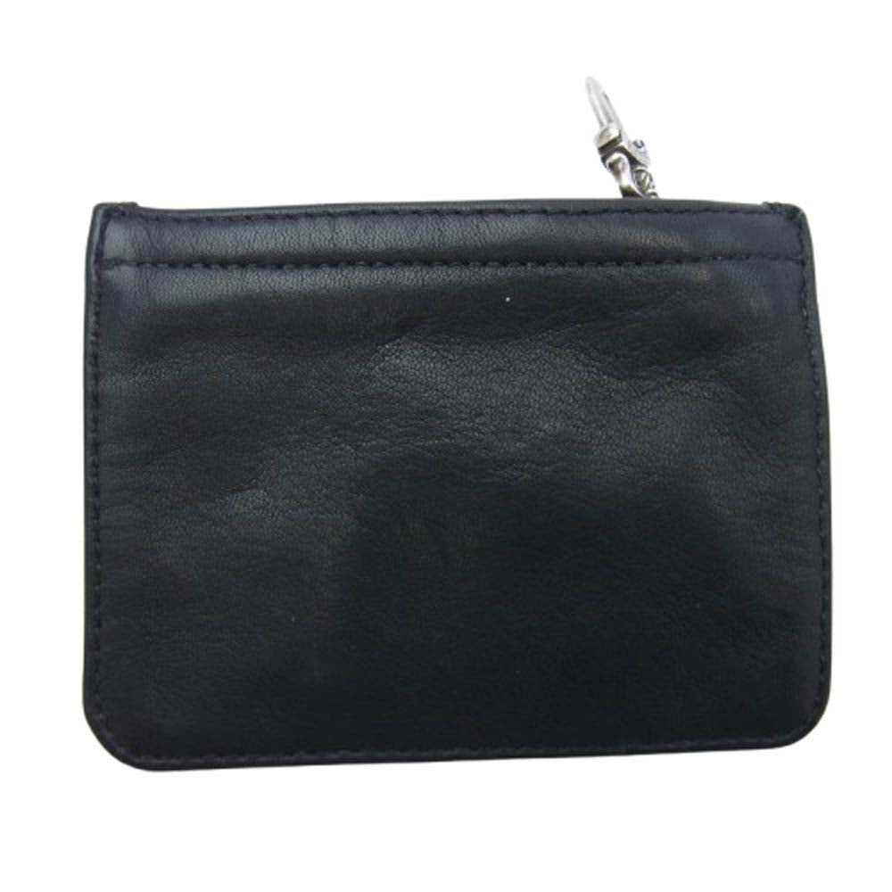 CHROME HEARTS クロムハーツ（原本無） ZPR CHNG 3×4 ダガージップ レザー ジッパー スクロールラベル チェンジパース コインケース 小銭入れ ブラック系【中古】