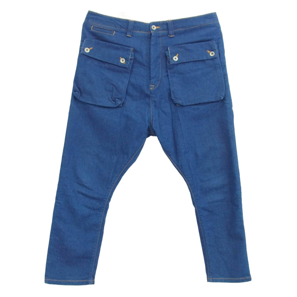 NATAL DESIGN ネイタルデザイン G55 Sarouel Flap Denim Pants AUTHENTIC サルエル フラップ デニム インディゴブルー系 36【美品】【中古】