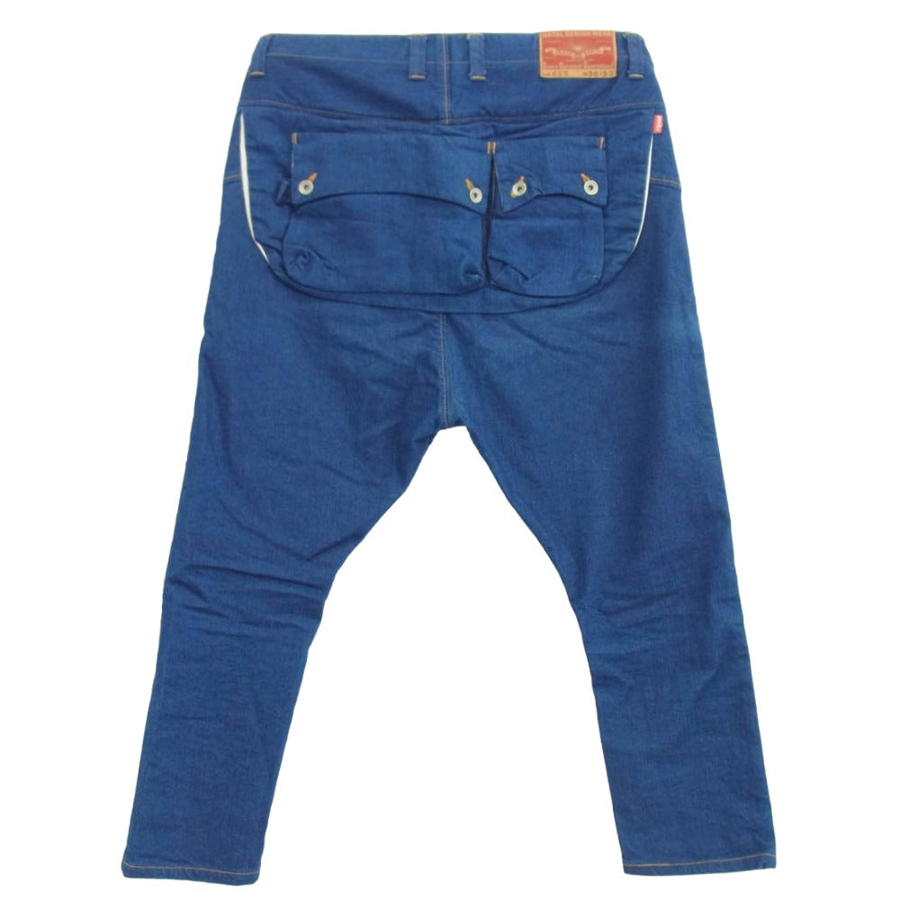 NATAL DESIGN ネイタルデザイン G55 Sarouel Flap Denim Pants AUTHENTIC サルエル フラップ デニム インディゴブルー系 36【美品】【中古】