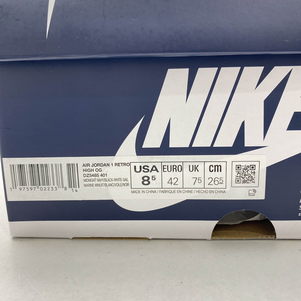 NIKE ナイキ DZ5485-401 Air Jordan 1 Retro High OG Midnight Navy エアジョーダン1 レトロ ハイ OG ミッドナイト ネイビー ハイカット スニーカー ネイビー系 ブラック系 26.5cm【中古】