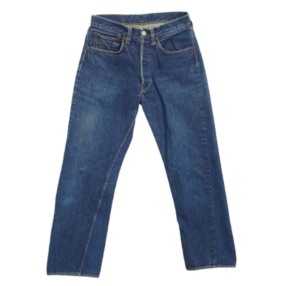 Levi's リーバイス ヴィンテージ オリジナル 60s 501XX ボタン裏刻印ツメ 紙パッチギャラ無し 足長R センターオフセット デニム パンツ インディゴブルー系 W28inch程度【中古】