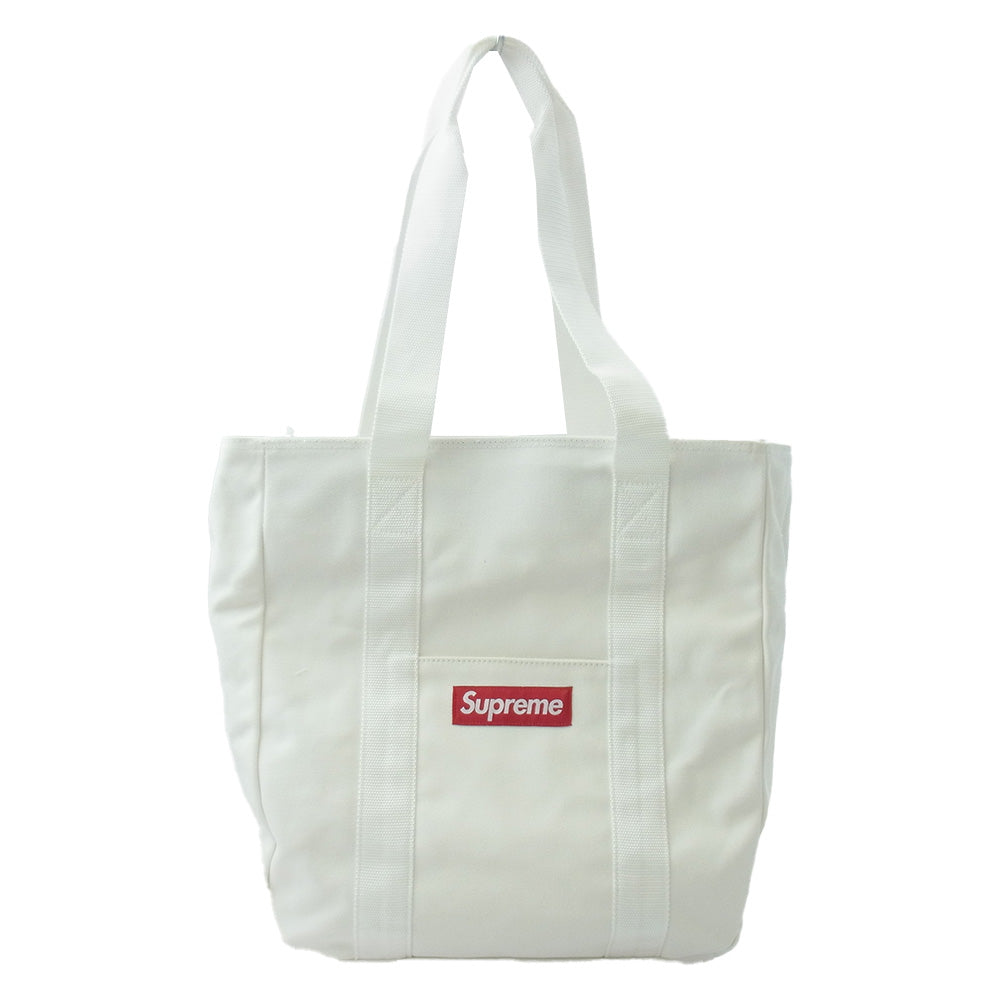 Supreme シュプリーム 20AW Canvas Tote キャンバス トート バッグ ホワイト系 Free【極上美品】【中古】