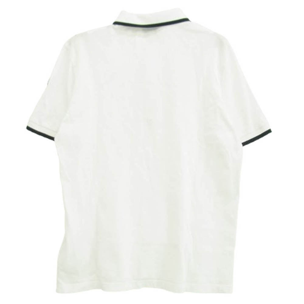 MONCLER モンクレール I10918A00016 polo maniche corte ポロ 半袖 シャツ ホワイト系 M【中古】