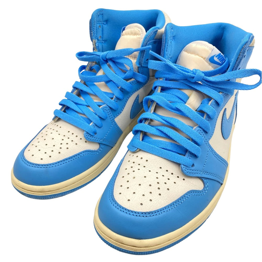 NIKE ナイキ DZ5485-402 Air Jordan 1 Retro High OG UNC Reimagined アジョーダン1 レトロ ハイ OG UNC リイマジンド スニーカー ライトブルー系 26.5cm【中古】