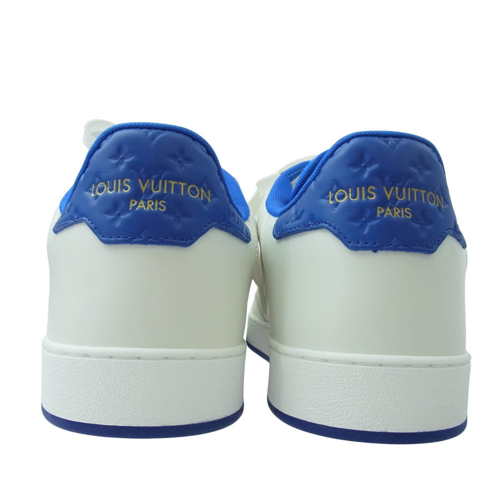 LOUIS VUITTON ルイ・ヴィトン 1ADGOY リヴォリ モノグラム エンボス スニーカー ホワイト系 ブルー系 8【極上美品】【中古】