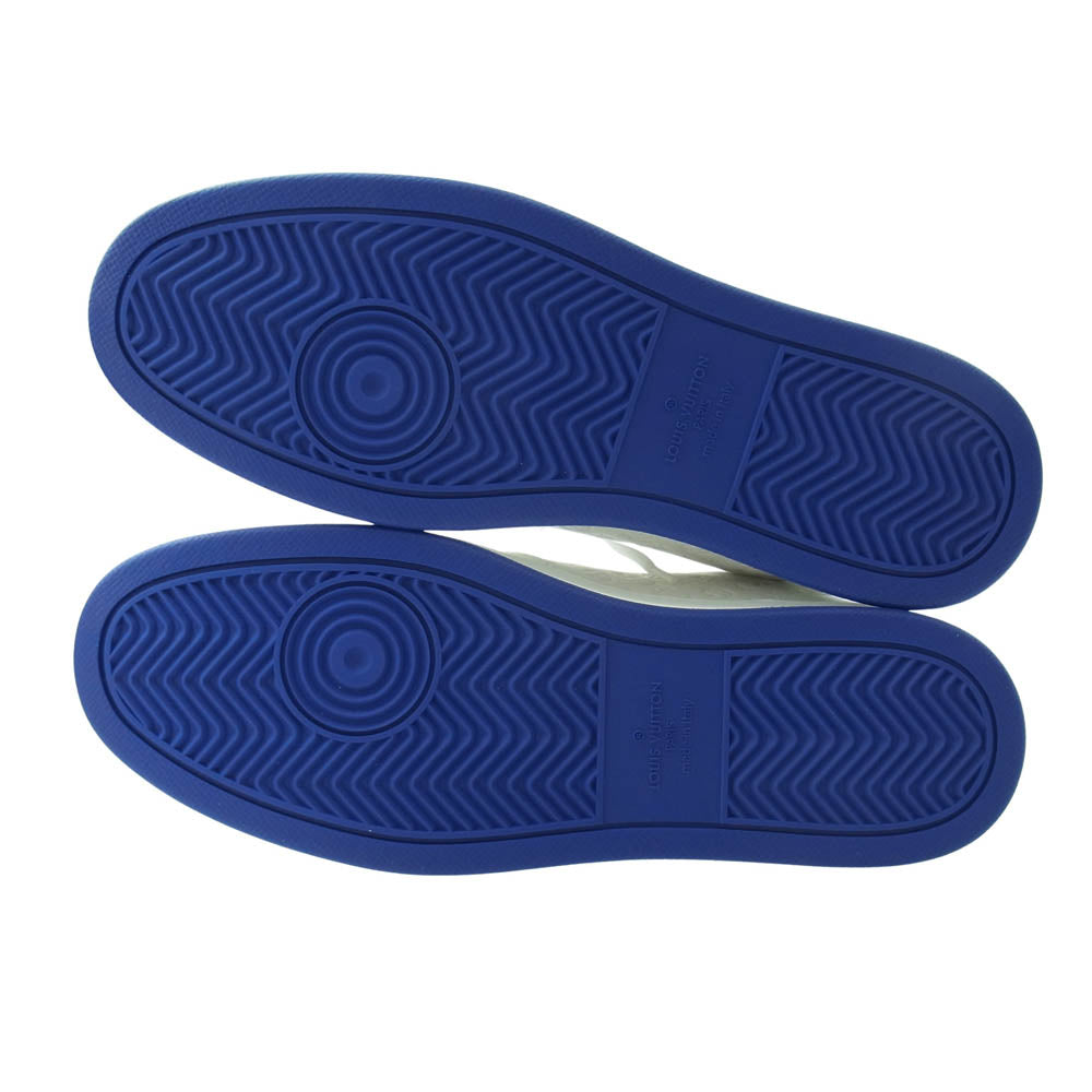 LOUIS VUITTON ルイ・ヴィトン 1ADGOY リヴォリ モノグラム エンボス スニーカー ホワイト系 ブルー系 8【極上美品】【中古】