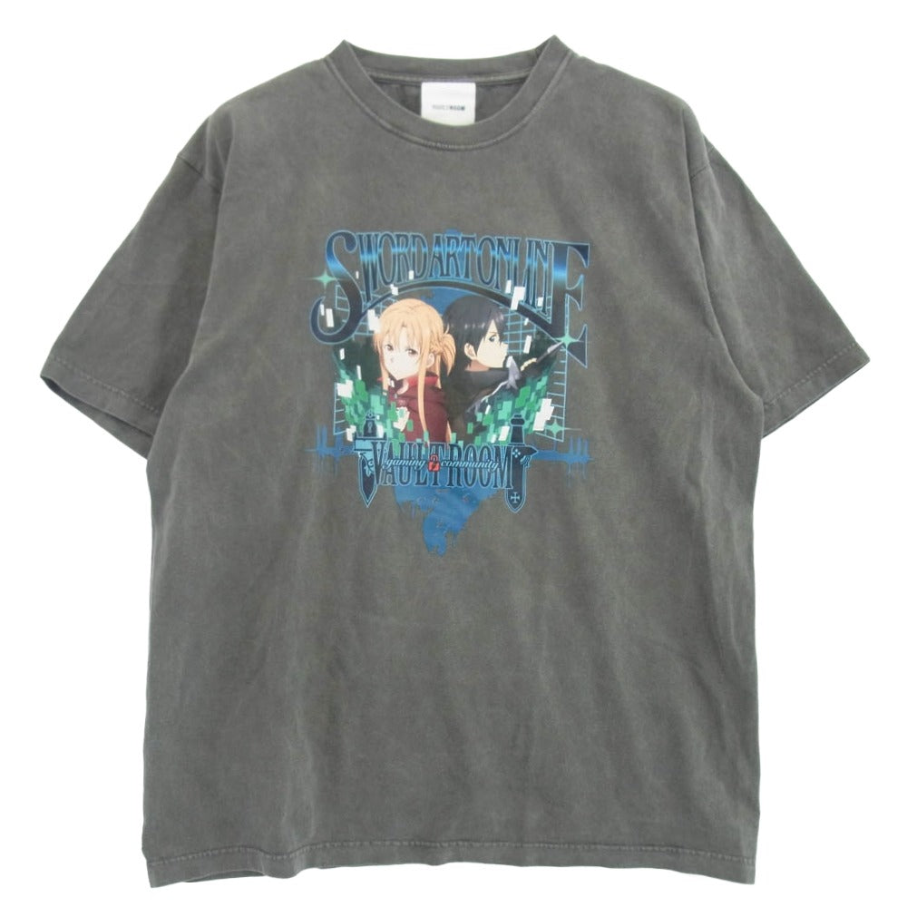 ボルトルーム × SWORD ART ONLINE ソード アート オンライン 半袖 Tシャツ チャコール系 XL【極上美品】【中古】