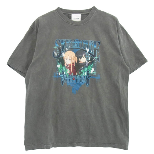 ボルトルーム × SWORD ART ONLINE ソード アート オンライン 半袖 Tシャツ チャコール系 XL【極上美品】【中古】