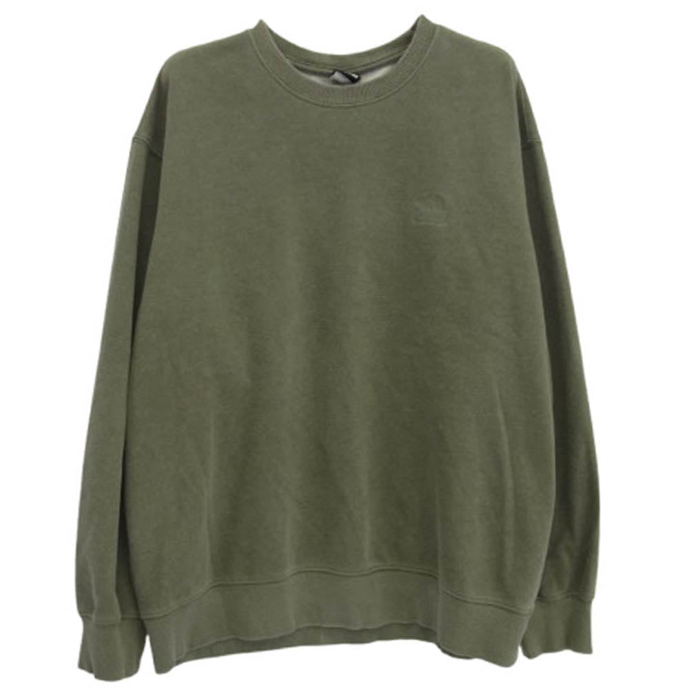 Supreme シュプリーム 21SS NT12102I The North Face Pigment Printed Crewneck ノースフェイス クルーネック スウェット モスグリーン系 L【中古】
