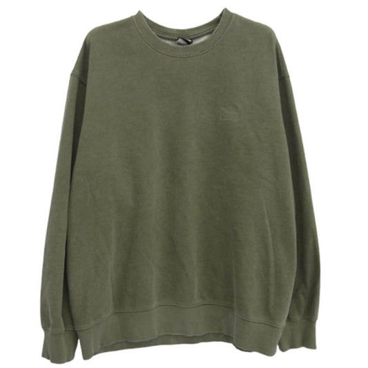 Supreme シュプリーム 21SS NT12102I The North Face Pigment Printed Crewneck ノースフェイス クルーネック スウェット モスグリーン系 L【中古】