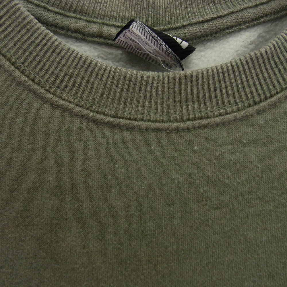 Supreme シュプリーム 21SS NT12102I The North Face Pigment Printed Crewneck ノースフェイス クルーネック スウェット モスグリーン系 L【中古】