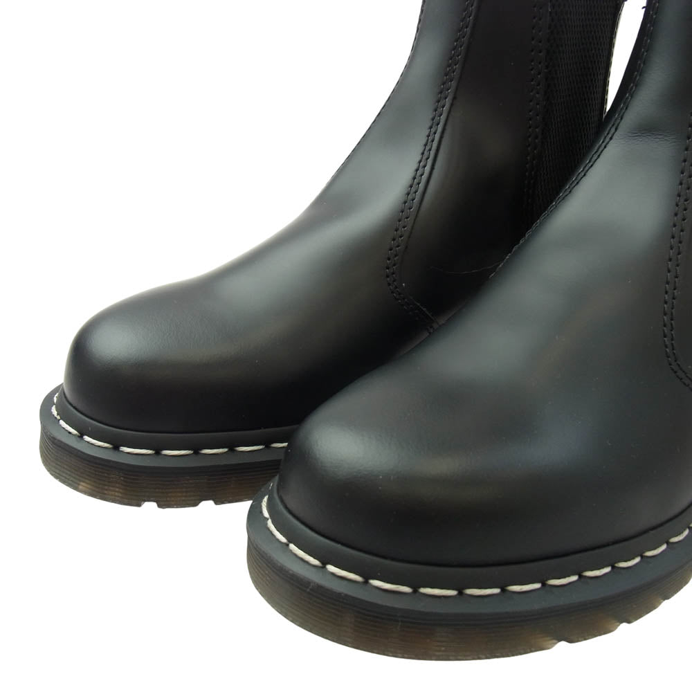 Dr.Martens ドクターマーチン 2976WS ホワイトステッチ レザー チェルシー ブーツ ブラック系 UK7【極上美品】【中古】