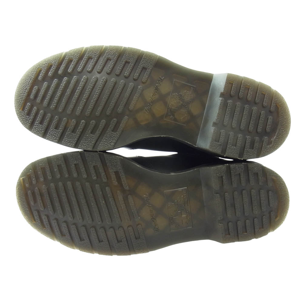 Dr.Martens ドクターマーチン 2976WS ホワイトステッチ レザー チェルシー ブーツ ブラック系 UK7【極上美品】【中古】