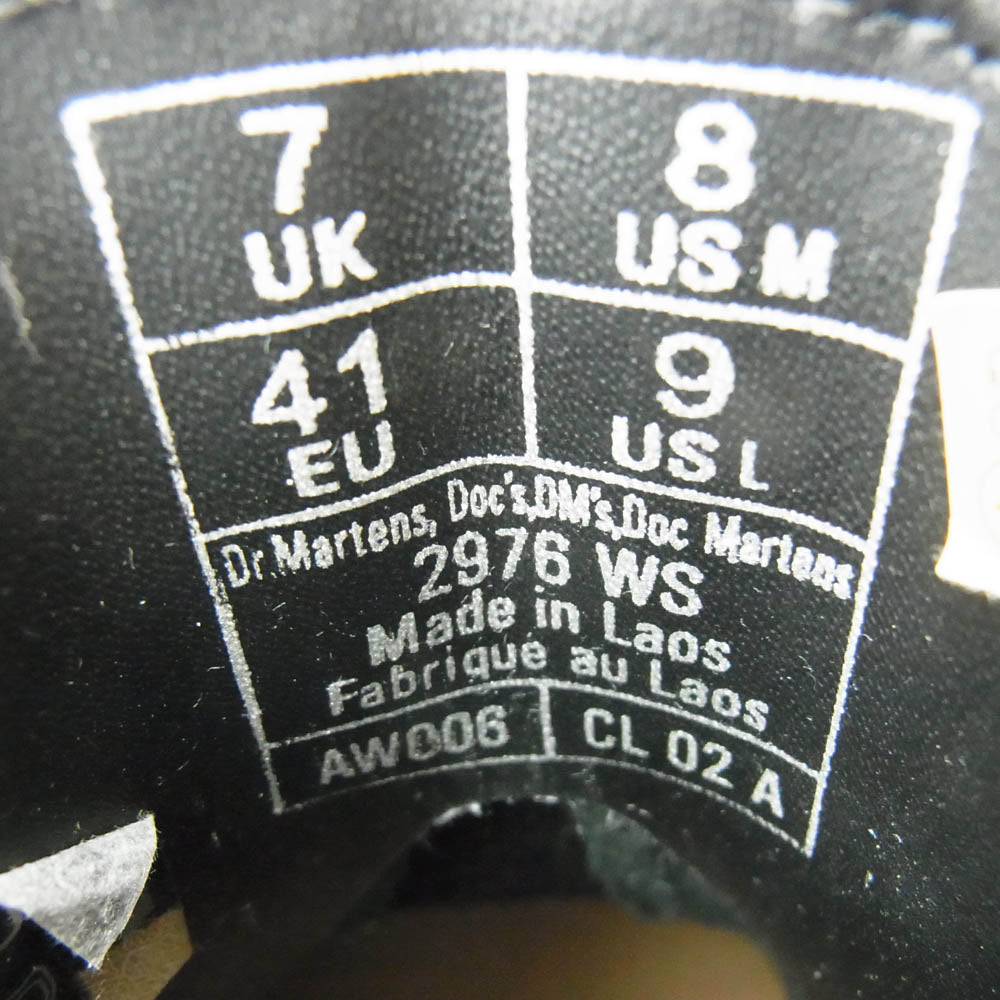 Dr.Martens ドクターマーチン 2976WS ホワイトステッチ レザー チェルシー ブーツ ブラック系 UK7【極上美品】【中古】