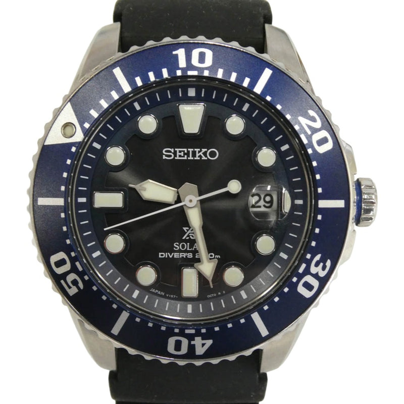 SEIKO セイコー SBDJ019 Prospex プロスペックス Diver Scuba ダイバーズ スキューバ ソーラー ウォッチ 腕時計 ブラック系 ネイビー系【中古】