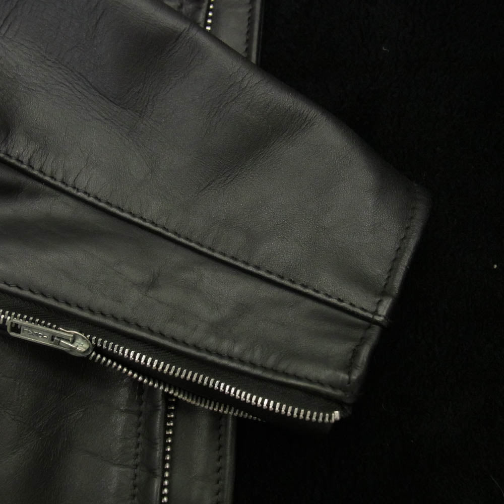schott ショット 641 USA製 STAND COLLAR SINGLE RIDERS スタンドカラー シングル ライダース ジャケット ライナー付属 42【中古】