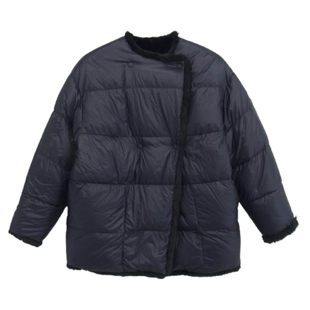 MONCLER モンクレール 21AW G209K1A00006 M1195 ジーニアス HYKE ハイク LEMA レマ リバーシブル ファー ナイロン ダウン ジャケット ネイビー系【極上美品】【中古】