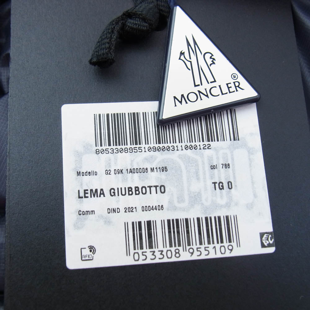 MONCLER モンクレール 21AW G209K1A00006 M1195 ジーニアス HYKE ハイク LEMA レマ リバーシブル ファー ナイロン ダウン ジャケット ネイビー系【極上美品】【中古】